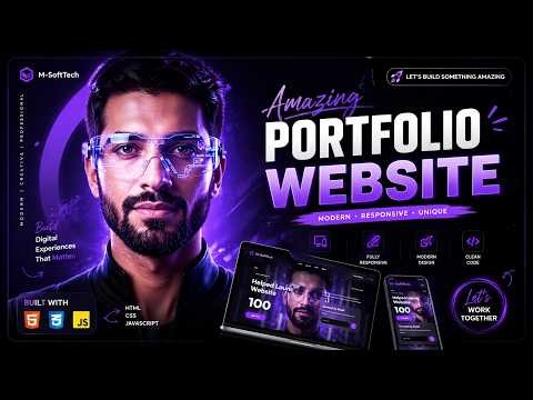 $7000 Portfolio Website Personal using HTML, CSS and JavaScript | Complete Responsive Website
