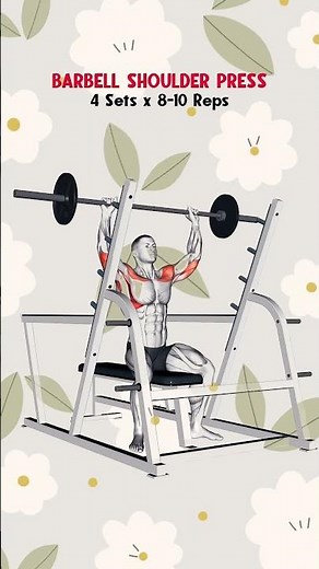 Build Stronger Shoulders: Barbell Overhead Press Tutorial #shoulder #workout #fitness #gym #fyp