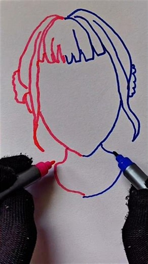 Zoey drawing with both hands from kpopdemonhunters