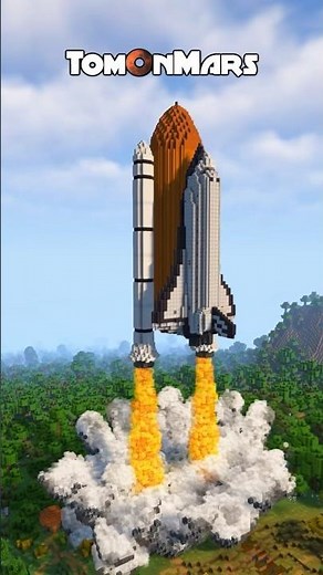 Space Shuttle in Minecraft (Built w/ @Creepercraft_77) #minecraft