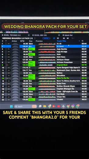 RIVEL MUSIC on Instagram: "Wedding Bhangra 2.0 Pack For Your Set Save & Share This Reel With Your 5 Friends Comment For Link #rivelmusic #reels #djs #house #foryou #wedding #weddingday #weddingsong #bhangra #bhangradance #bhangramusic"