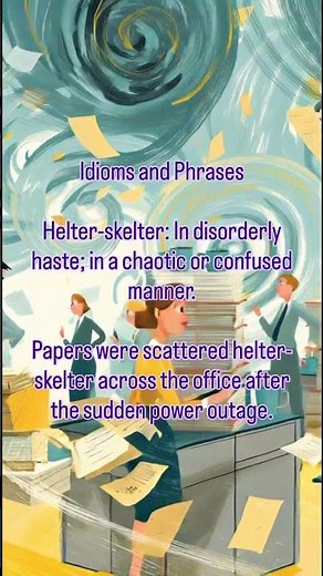 “Everything’s flying around—life’s going helter-skelter!”