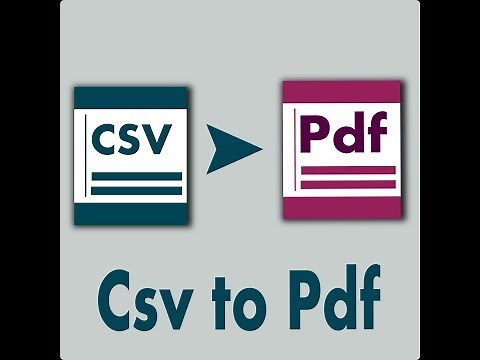Csv to Pdf