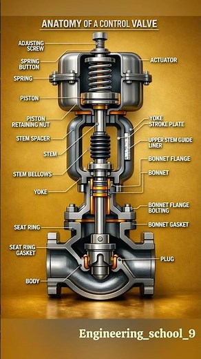 Anatomy of Control Valve | 3D HD Industrial Valve Explained Control Valve Parts & Working |
