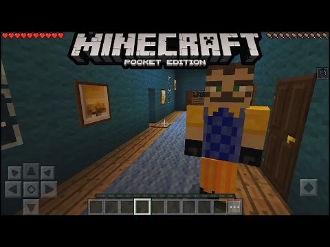 Minecraft pe Hello Neighbour Addon + Modded Map | minecraft pe hello neighbour map | mcpe 1.0