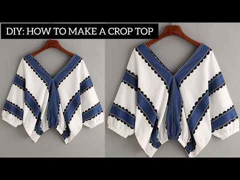 How To Cut And Sew A Crop Top In Less than 15 minutes| how to make crop top (DETAILED)