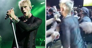 Machine Gun Kelly Defended A Recent Concert After Video Surfaced Of Him Throwing A Punch At Someone In The Crowd
