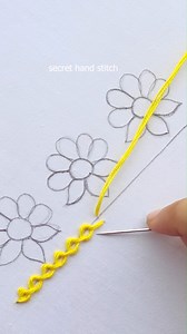51K views · 456 reactions | how to do easy embroidery border瑱 | Secret Hand Stitch | Facebook