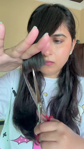 DIY Bangs Haircut Tutorial at Home