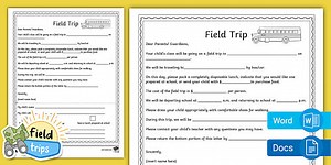 Editable Field Trip Letter Template for Parents/Guardians
