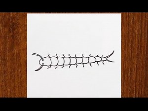 How To Draw A Simple Centipede / Easy Drawing tutorial