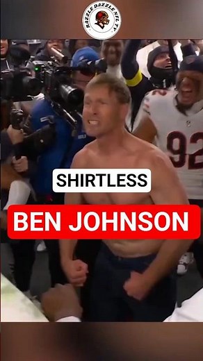 BEN JOHNSON Went Shirtless In Bears Locker Room | CHIvaPHI | #chicagobears #benjohnson #nfl