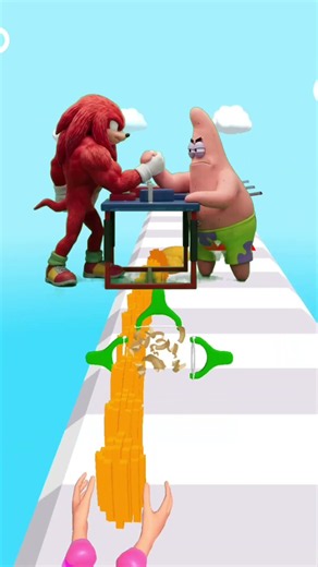 Spongebob Squarepants & Patrick Vs Red Sonic & Blue Sonic Ultimate Arm Wrestling#usa