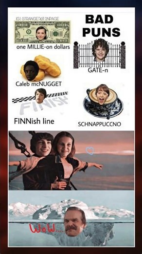 The Stranger Things cast as bad puns is everything 😂 #strangerthings #yt