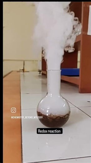 Redox reaction between H2O2 and KMnO4 | exothermic reaction # short #chemistrywlimam❤️😅
