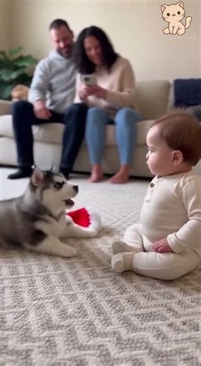 Baby vs Husky Howling Battle — The Cutest Showdown Ever! 🥰🐶👶