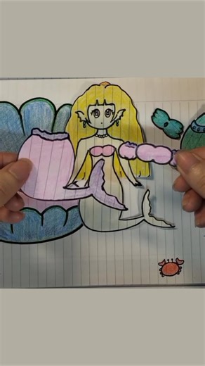 🎀Paper doll🎀 Mermaid paper doll 💞 Tutorial 🌸