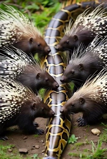 This Snake Gets a Spiky Surprise!