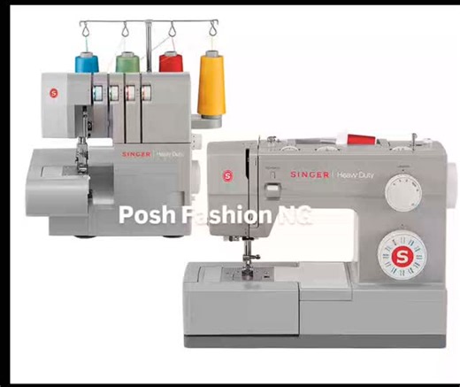 Sewing Machines/buttonhole machine/monogram machine on Instagram: "singer HD 4423 sewing machine and Singer HD Overlock machine. • Beginner friendly and easy to operate. #poshfashionng #singerheavyduty #singerheavyduty4423 #heavydutysewing #fashiondesigning"