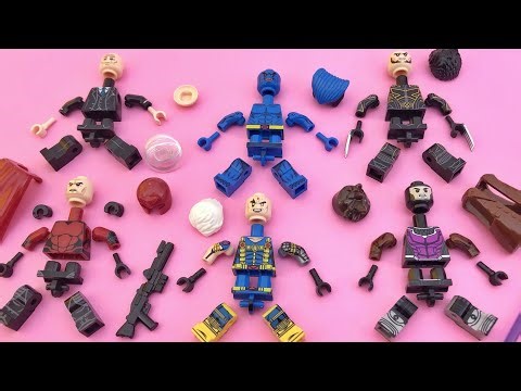 Lego Marvel X-Men Minifigures | Wolverine, Magneto, Gambit, Beast | Unofficial Lego Set