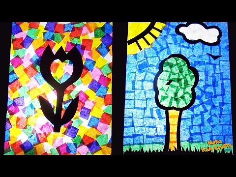 How to make Stained Glass? Stained glass crafts for preschoolers | Preschool stained glass art | DIY