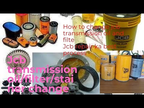 How to change jcb transmission oil, filter and stainer. jcb all repairing, Full process