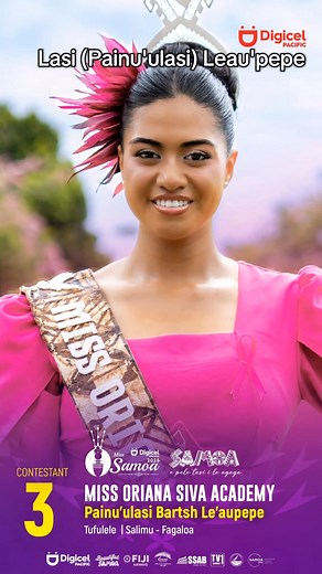 Miss Samoa Beauty pageant 2025. My beautiful niece LASI is one of the amazing contestants. Such a beautiful young lady with a beautiful heart to match. I am happy to support my niece and ask you all, to support her as well by voting for LASI. Contestant 3. Stay blessed Family ❤️😎🤙🏽 #lafomaisekupe | TC Tautiaga Seuala
