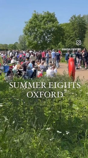 It's that time of year again: Summer Eights! What is summer Eights? Eights Week, also known as Summer Eights, is a four-day regatta of bumps races which constitutes the University of Oxford's main intercollegiate rowing event of the year. Come down to the river to cheer on Magdalen's mens and womens rowers on Friday and Saturday this week - it's a beautiful time to be on the river. Here's a look at last year's! | Magdalen College, Oxford