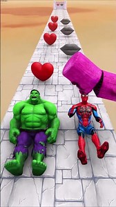Marvel Kiss Run Spider Man vs Hulk Funny Chellenge #shorts #animation #funny