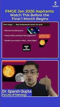 FMGE Aspirants: Watch This Before the Last 30 Days | Dr. Sparsh Gupta