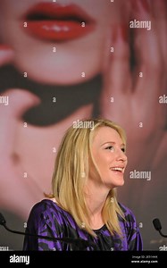 Cate Blanchett attends a press conference for the film 'Indiana Jones and The Kingdom of The Crystal Skull' at the Palais des Festivals during the 61st International Cannes Film Festival in Cannes, France on May 18, 2008. Photo by Eric Catarina/Pool/ABACAPRESS.COM Stock Photo - Alamy