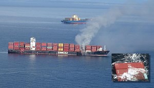 Container ship loses 40 shipping containers overboard near the Strait of Juan de Fuca