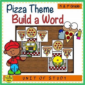 Pizza Themed Build a Short Vowel CVC Word