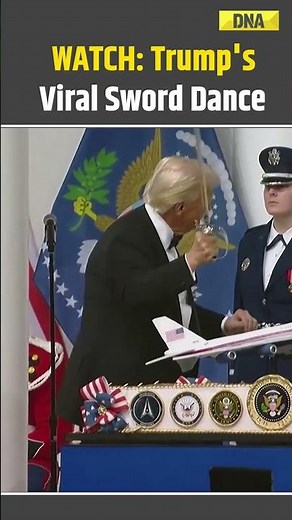 Donald Trump Inauguration: US President Trump Dances With Military Sword At Inaugural Ball Event