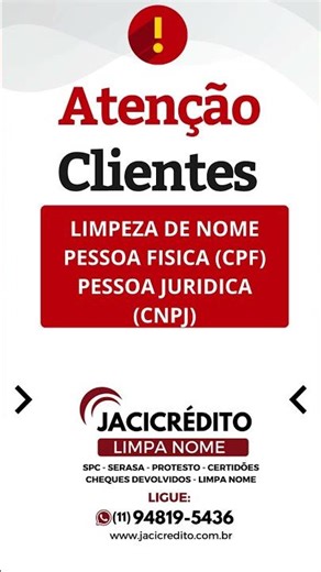 Como limpa o nome.