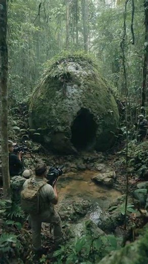 Jungle Team Discovers Giant Sealed Egg-Shaped Structure in Sinkhole