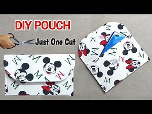 How To Make Non-Zippered Flat Pouch | Easy Sewing Tutorial | Diy | Beginner Friendly | Pouch Bag