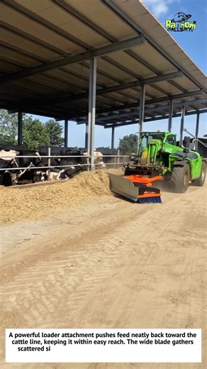 Smart Feed Pusher Machine! Faster & Cleaner Cattle Feeding System