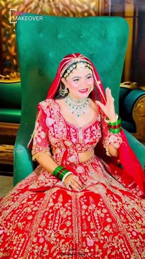 Grand Royal Bride 👑 Stunning Red Bridal Makeup & Luxury Sajawat