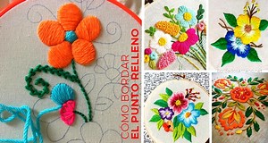 Punto relleno - Tutorial paso a paso - ¡Muy fácil! - Bordados a Mano