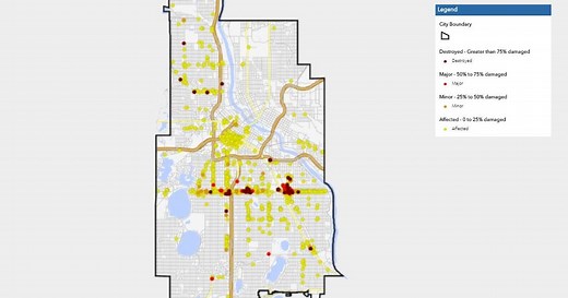 Map shows approximately 700 buildings damaged in Minneapolis riots