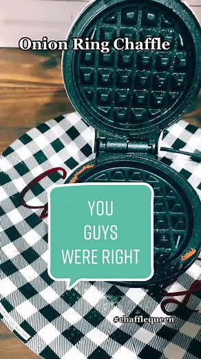 Delicious Cheesy Chaffle Recipe with Fried Onions