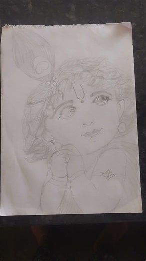little krishna drawing. please subscribe and support