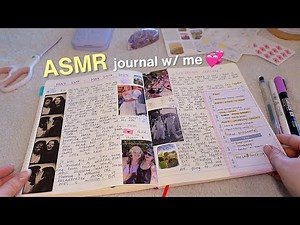 ASMR journal with me 🕯️📝 close whispers, fireplace sounds