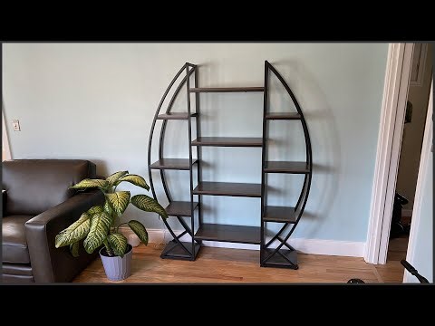 Assembling A Tribesigns 5 Tier Oval Bookcase
