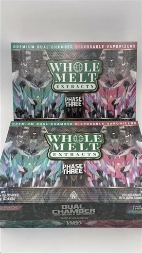 Whole Melt Extracts Phase Three Dual Chamber 2G Unboxing, dm link in description