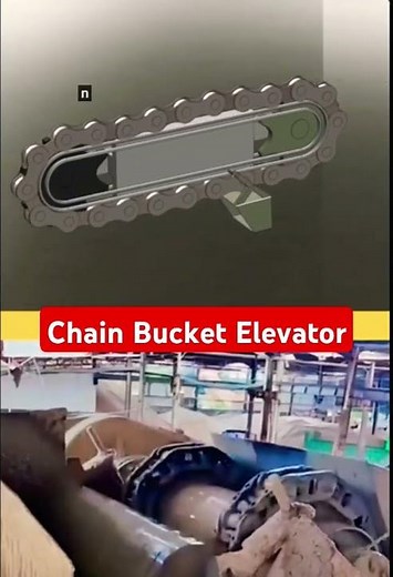 👉 Chain Bucket Elevator #chain #elevator #bucket #stairs #solidworks #machine #mechanical #3d #cad