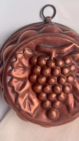 Antique French Copper Jelly Mould, Grape and Leaf Design, Original Patina, Kitchen Decor - Etsy