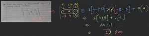 Find the value of determinant expanding along third column. \le... | Filo