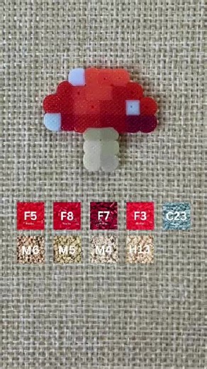 Mushroom Fuse Bead ASMR from Minecraft